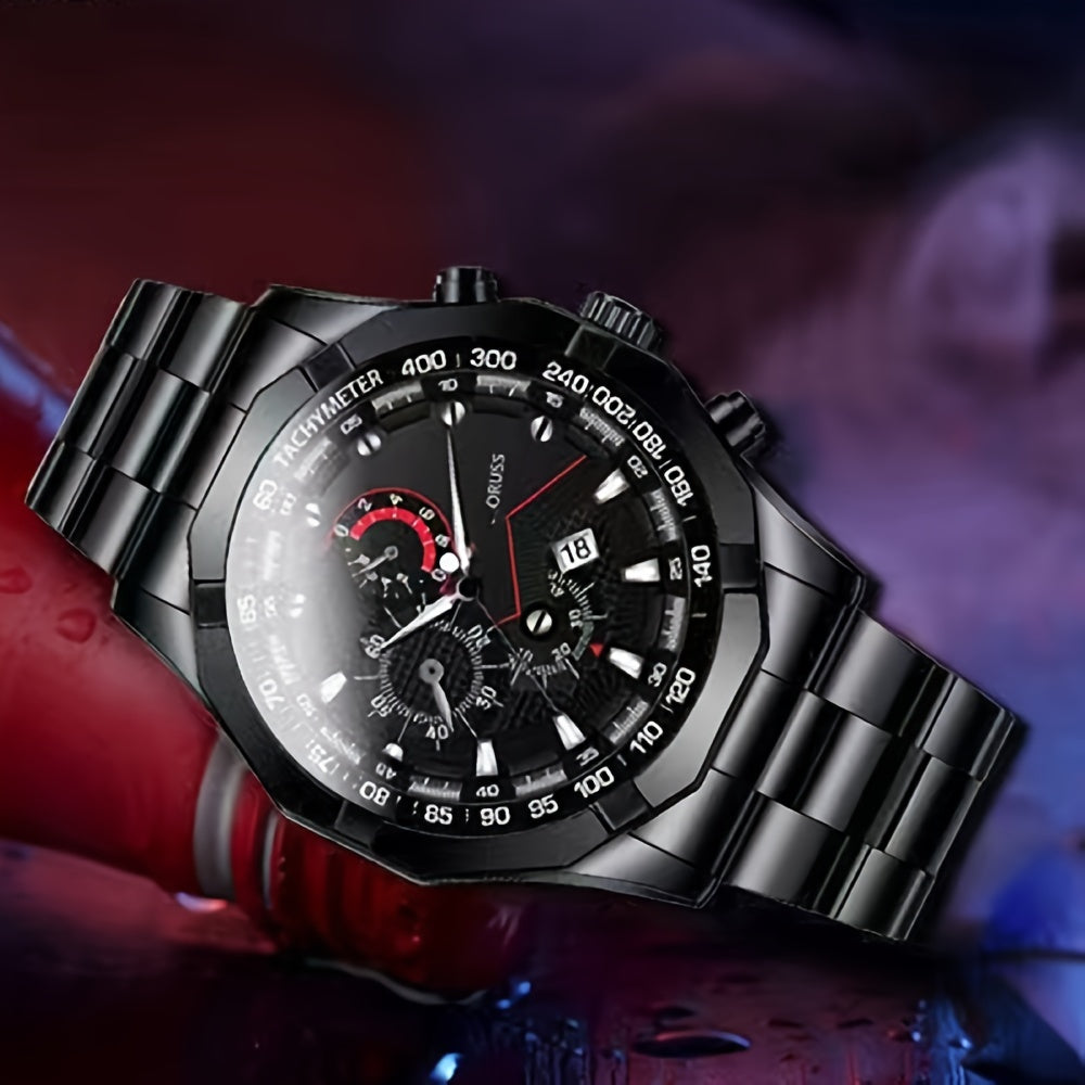 Elegant Business Quartz Men’s Watch - Waterproof, Luminous Dial with Date, Perfect Gift for Every Occasion