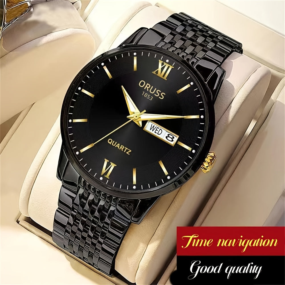 Men's Watch Glow-in-the-dark Waterproof Calendar High-grade Handsome Fashion 2022 New Trend Steel Watch, Ideal choice for Gifts