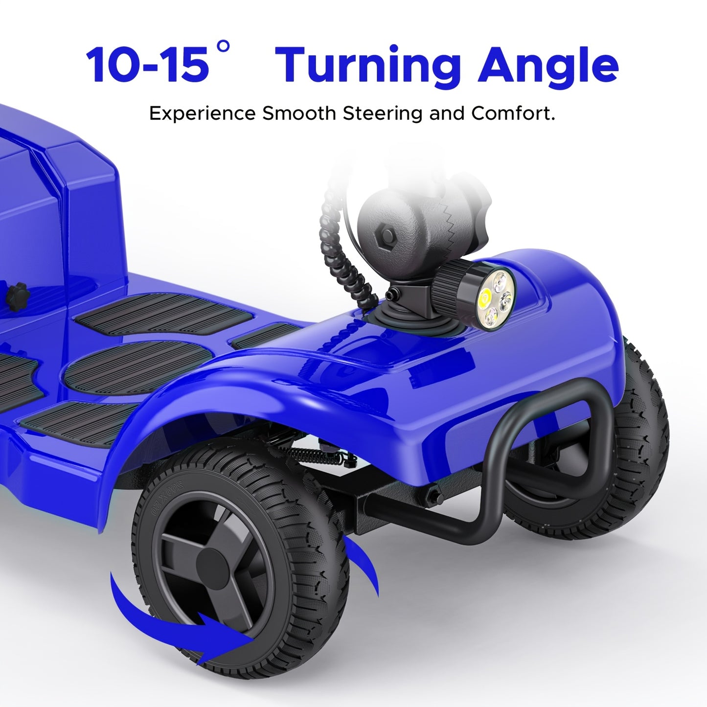 ENGWE Folding 4-Wheel Electric Mobility Scooter, 250W 24V Motor, Electric Scooter With 15 Miles Long Range For Adults, Detachable Basket & Front Light, 265lbs Max Load, Great Birthday & New Year Gift, Various Road Conditions,
