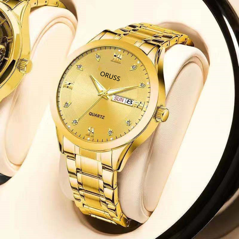 1pc Men's Round Waterproof Luminous Quartz Watch, Wristwatch, Ideal choice for Gifts