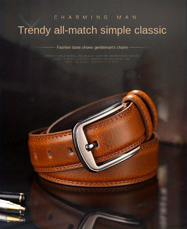 Genuine Leather Men's Belt Fashion Alloy Pin Buckle Belts Fashion Luxury Jeans Belts for Men Business Belt Female Belt
