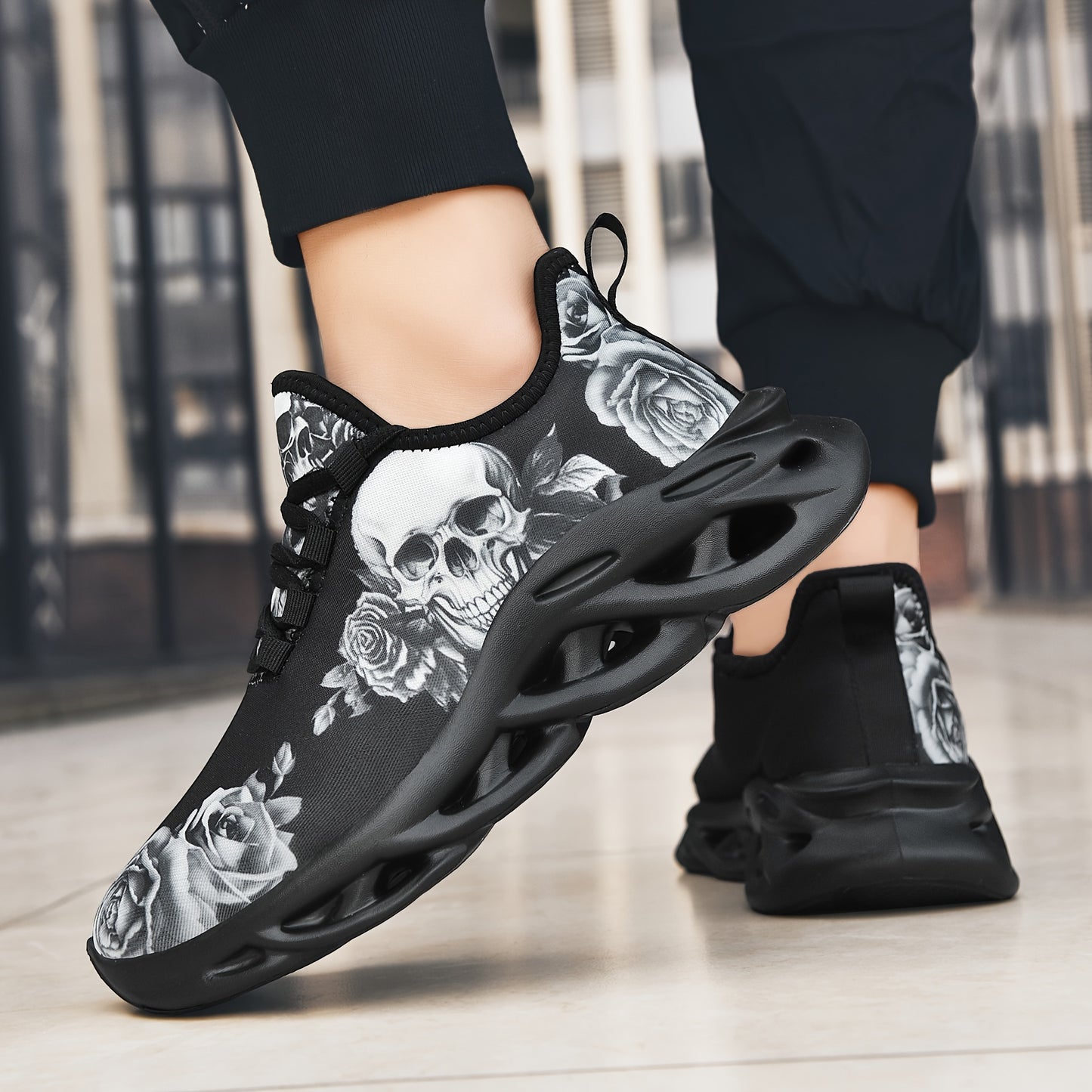 Men's Fashion Casual Halloween Skull Quirky Street Style Men's Shoes