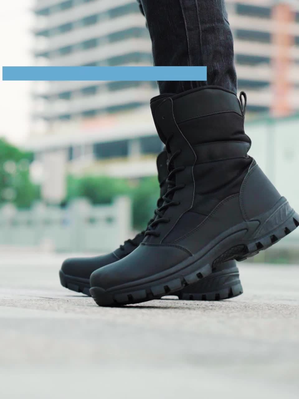 Extra Large Couple Autumn And Winter New High Barrel Women's Mountaineering Boots, Thick Sole, Anti Slip And Wear Resistant, Long Barrel, Training Shoes, Men's Shoes, Hiking Shoes