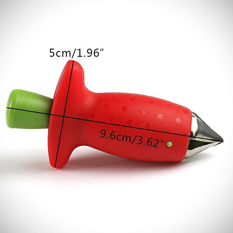 1pc Stainless Steel Strawberry Huller and Tomato Corer - Ergonomic Easy Grip, Durable ABS Handle, Kitchen Gadget for Efficient Fruit Stem Removal, Tomato Coring Device | Functional Kitchen Tool | Durable Kitchenware