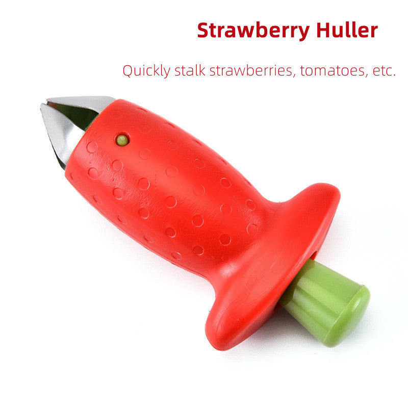 1pc Stainless Steel Strawberry Huller and Tomato Corer - Ergonomic Easy Grip, Durable ABS Handle, Kitchen Gadget for Efficient Fruit Stem Removal, Tomato Coring Device | Functional Kitchen Tool | Durable Kitchenware