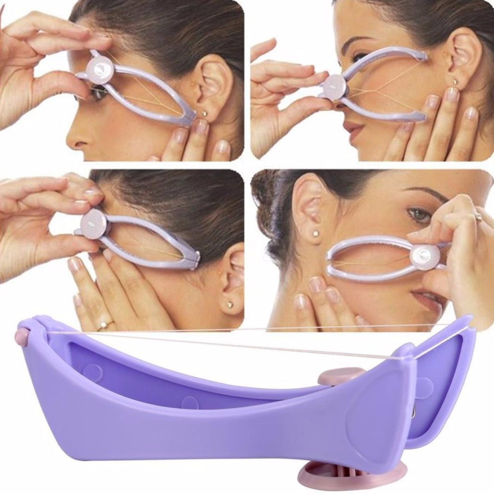 Painless Facial Hair Removal with Spring Threading Epilator for Women - Perfect for Cheeks, Eyebrows, and More