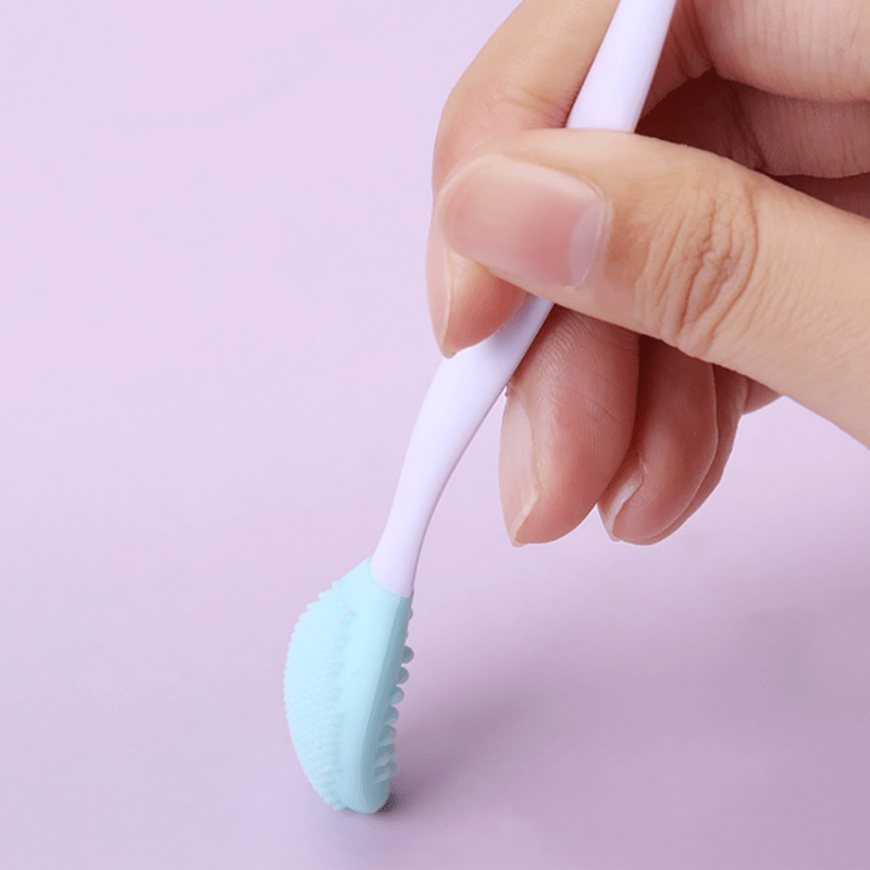 1pc Silicone Pore Brush, Exfoliate Your Large & Visible Pores With This Facial Brush, Double-Sided Black Head Cleaning Tool, Beauty & Skincare Accessories