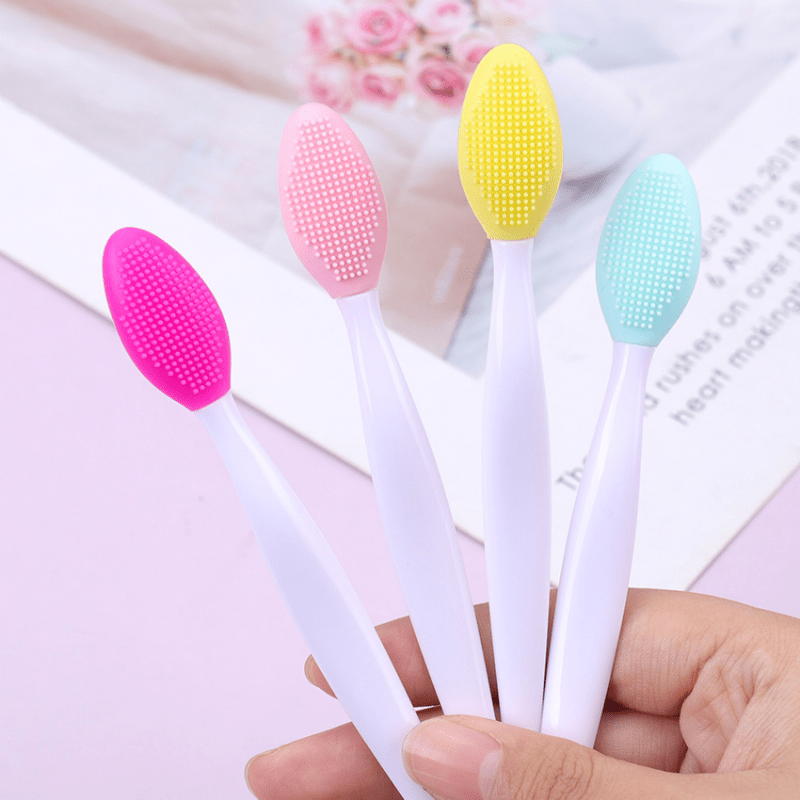 1pc Silicone Pore Brush, Exfoliate Your Large & Visible Pores With This Facial Brush, Double-Sided Black Head Cleaning Tool, Beauty & Skincare Accessories