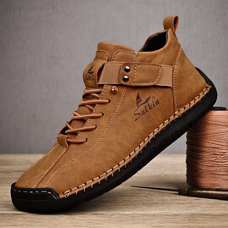New Arrival Handmade Ankle Men's Business Casual Shoes Outdoor Spring And Fall Ankle Boots Breathable Men's Shoes