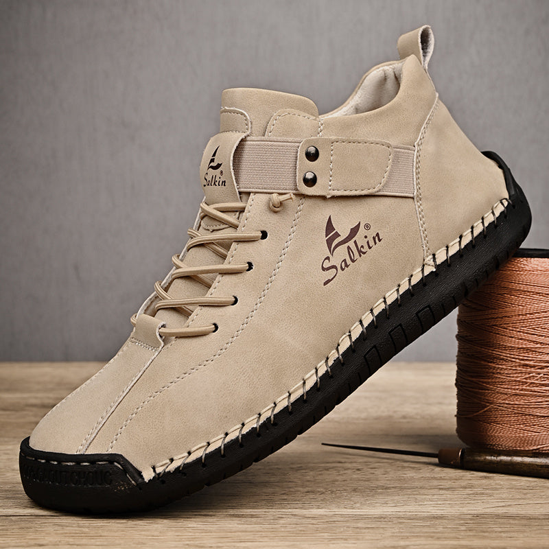 New Arrival Handmade Ankle Men's Business Casual Shoes Outdoor Spring And Fall Ankle Boots Breathable Men's Shoes