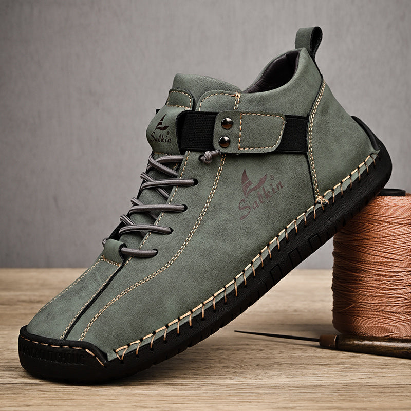 New Arrival Handmade Ankle Men's Business Casual Shoes Outdoor Spring And Fall Ankle Boots Breathable Men's Shoes