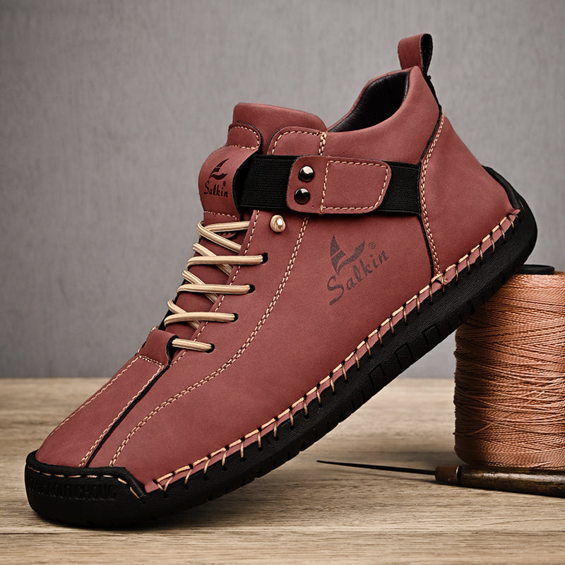 New Arrival Handmade Ankle Men's Business Casual Shoes Outdoor Spring And Fall Ankle Boots Breathable Men's Shoes