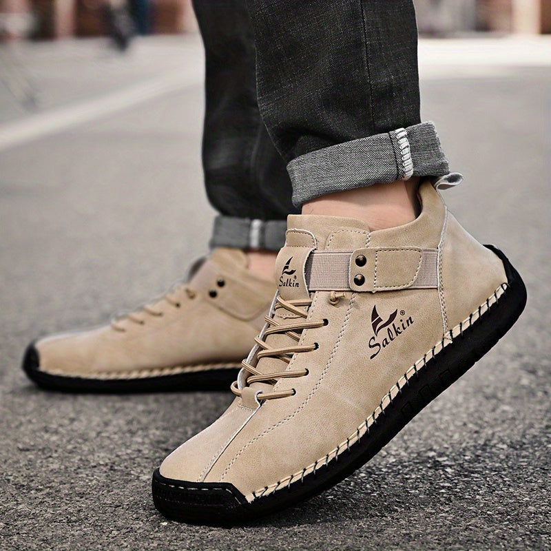 New Arrival Handmade Ankle Men's Business Casual Shoes Outdoor Spring And Fall Ankle Boots Breathable Men's Shoes
