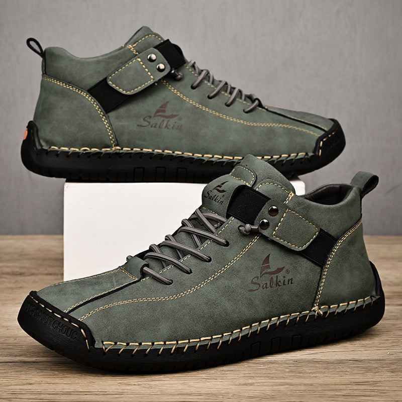 New Arrival Handmade Ankle Men's Business Casual Shoes Outdoor Spring And Fall Ankle Boots Breathable Men's Shoes
