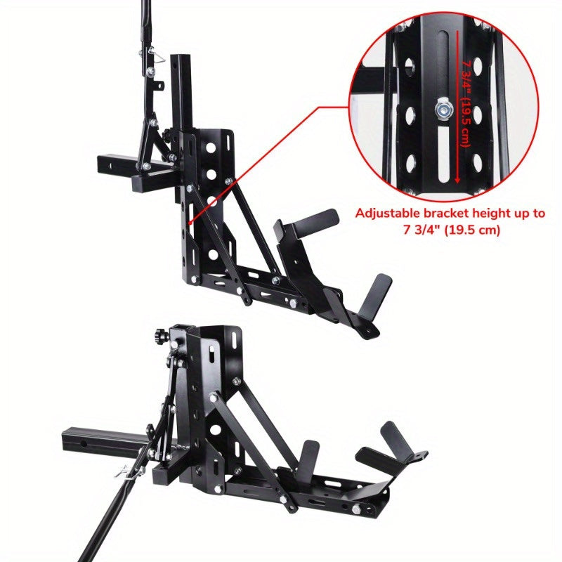 Motorcycle Trailer Hitch Scooter Dirt Bike Carrier Hauler Hitch Mount Rack With Straps Adjustable Height Strong Metal, Automotive Automatic Transmission Parts
