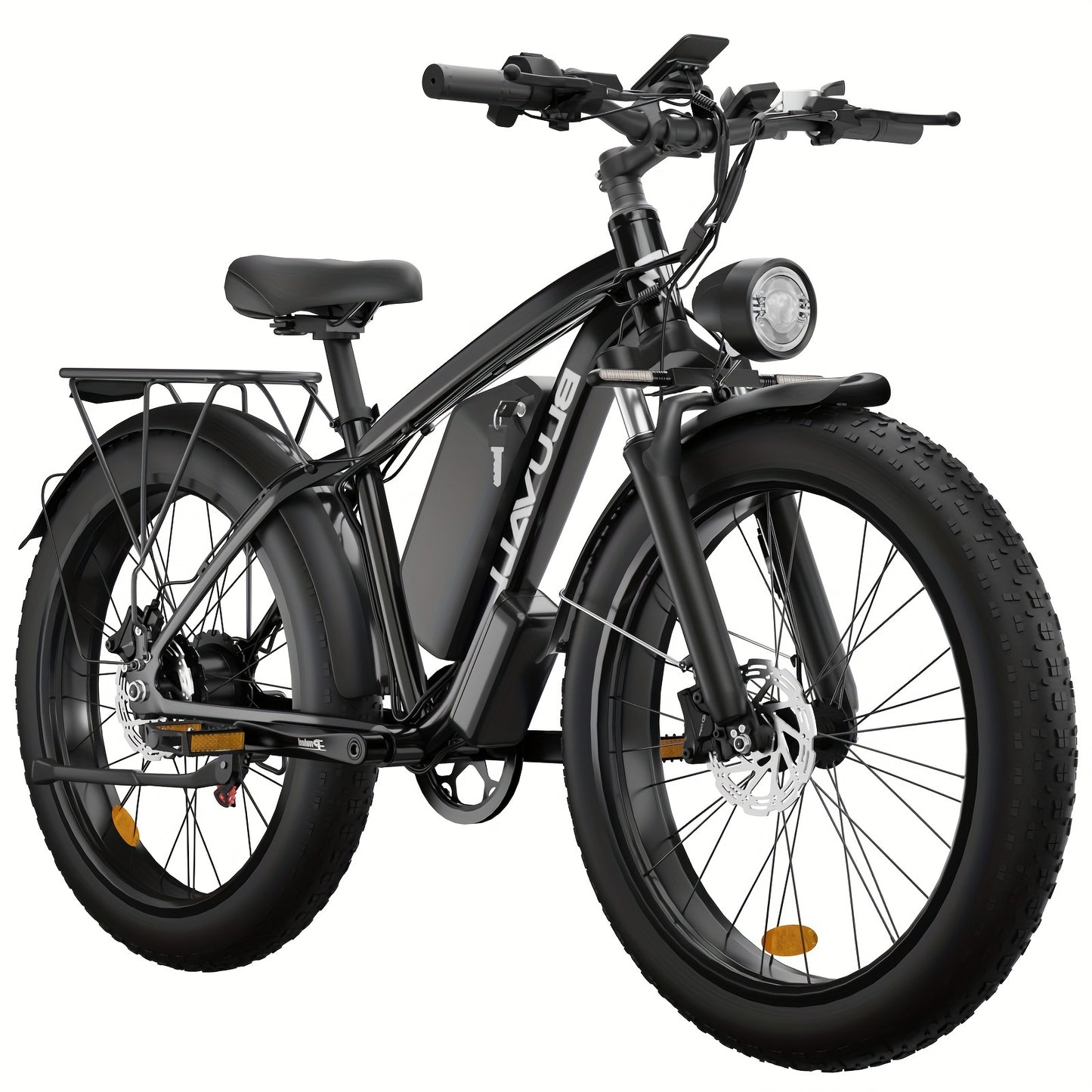 700W Electric Bike For Adults, 20mph Electric Mountain Bike With 48V 16Ah Removable Larger Battery, Single Motor Electric Bicycle For Adults, 26''x 4.0 Fat Tire E Bike 7-Speed, Hydraulic Brakes, Electric Mountain Bike, Electr