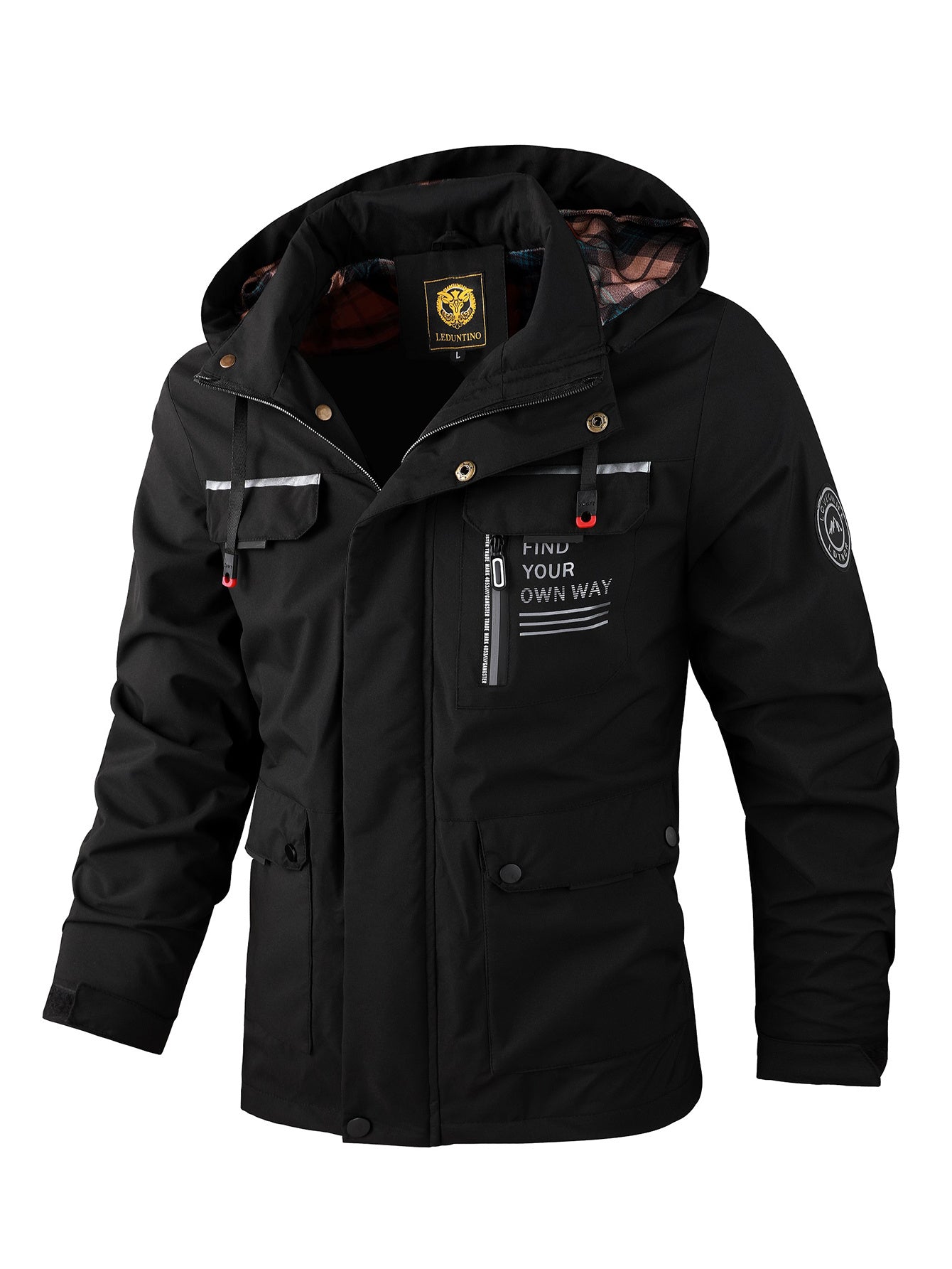 Men's Fashion Casual Windbreaker Bomber Jacket Coat, Outdoor Waterproof Thin Jacket For Spring & Fall