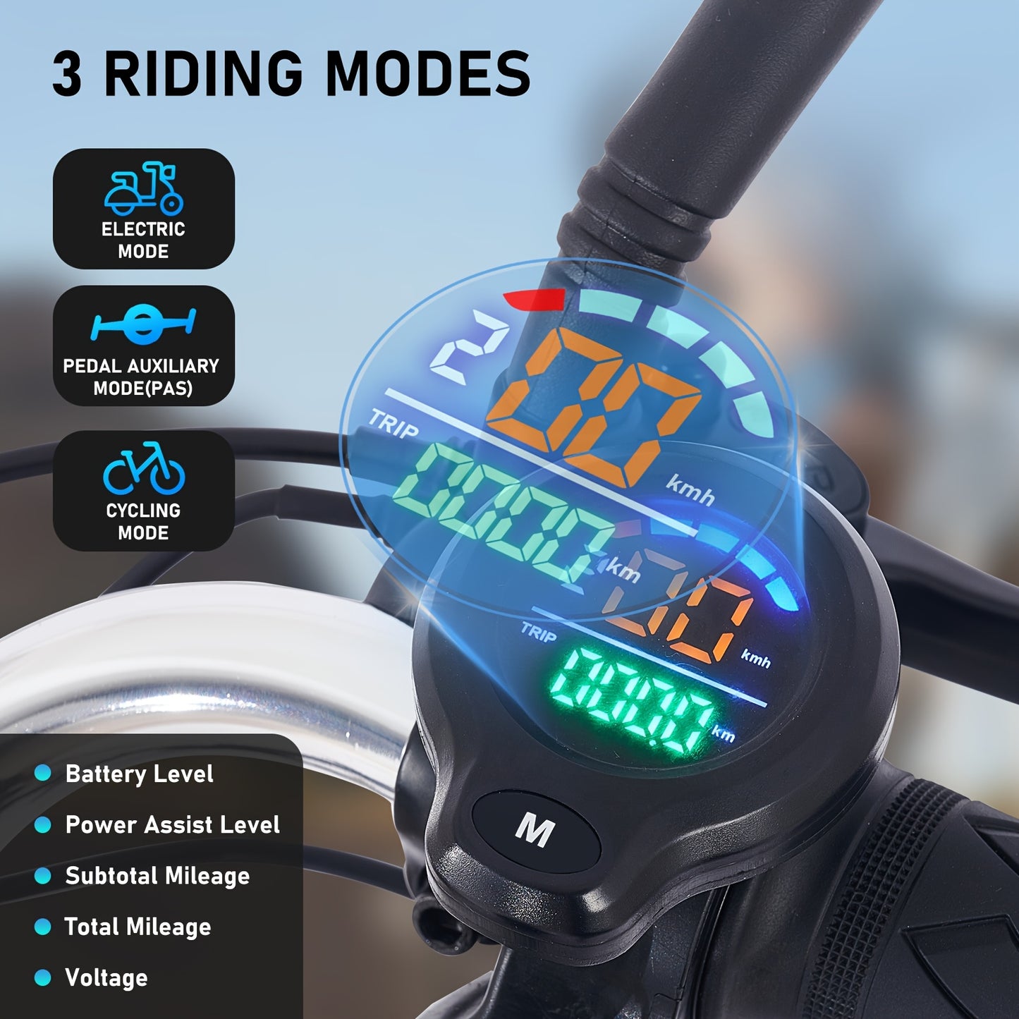 Electric Tricycle for Adults, 350W Folding Electric Trike, 3 Wheel Electric Bike with 480Wh Removable Battery, Ebike with Double Seat and Large Basket