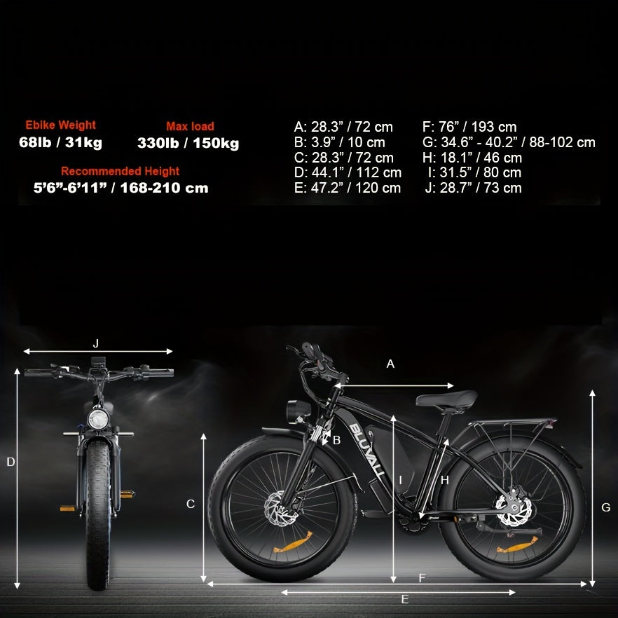 700W Electric Bike For Adults, 20mph Electric Mountain Bike With 48V 16Ah Removable Larger Battery, Single Motor Electric Bicycle For Adults, 26''x 4.0 Fat Tire E Bike 7-Speed, Hydraulic Brakes, Electric Mountain Bike, Electr