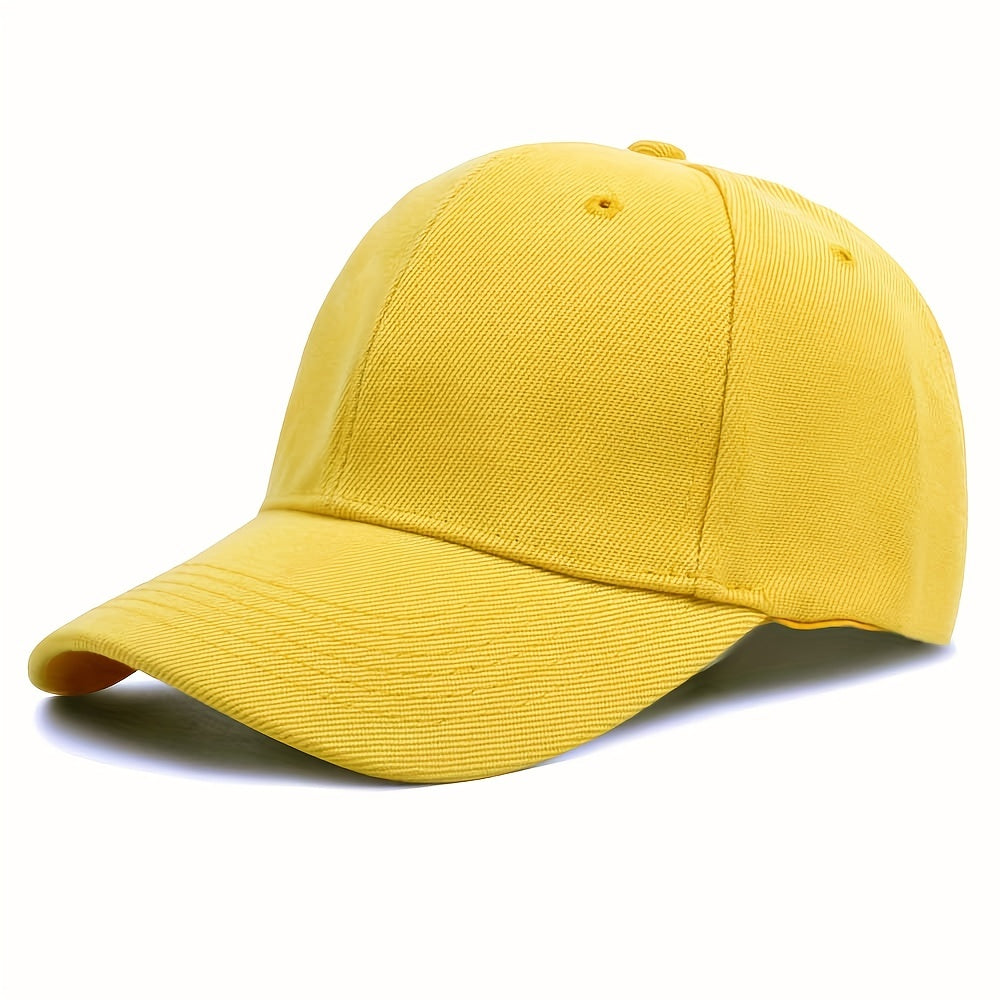 Solid Color Baseball Cap Lightweight Simple Casual Couple Dad Hats Unisex Sun Hats For Women & Men
