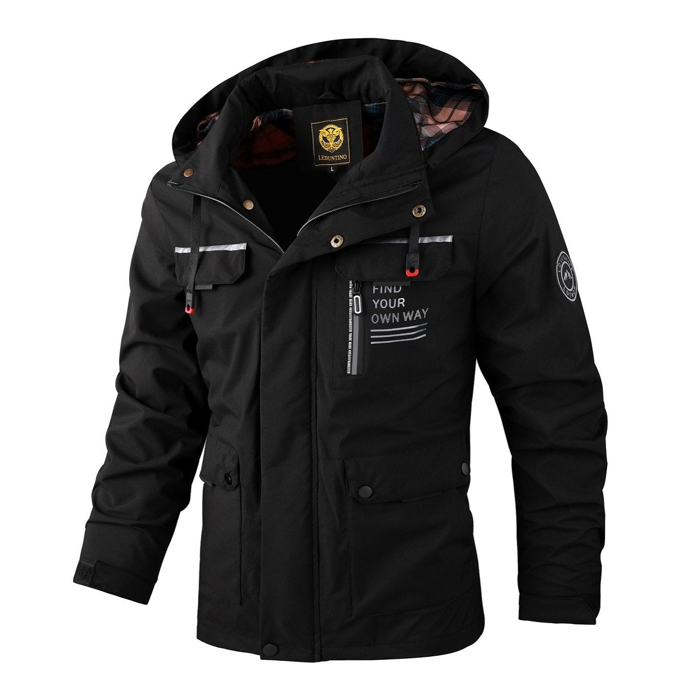 Men's Fashion Casual Windbreaker Bomber Jacket Coat, Outdoor Waterproof Thin Jacket For Spring & Fall
