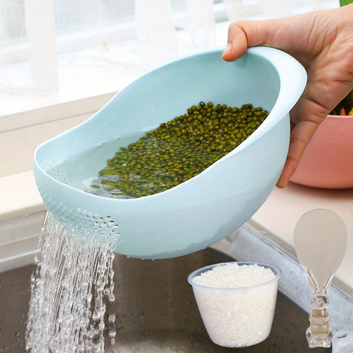 1pc/2pcs/3pcs Multi-Functional Kitchen Washing Basket Basin - Drain Water, Wash Rice, Perfect For Cleaning Vegetables And Fruits, And More With Convenient Features - Ideal For Various Uses And Users, Kitchen Accessories