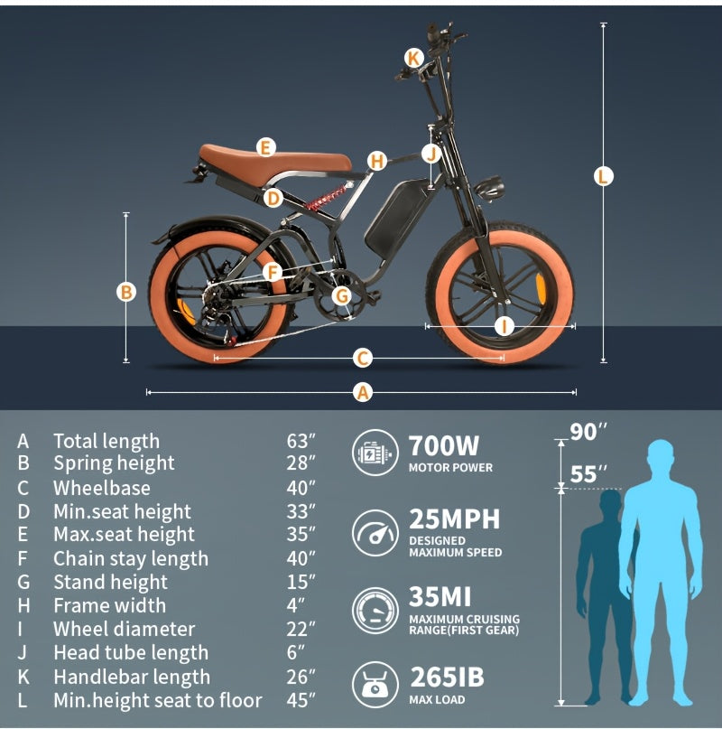 Folding Electric Bike - Powerful Motor, Fast Speed, 14-inch Tires, Commuter-friendly, Light Weight, Long-lasting Battery