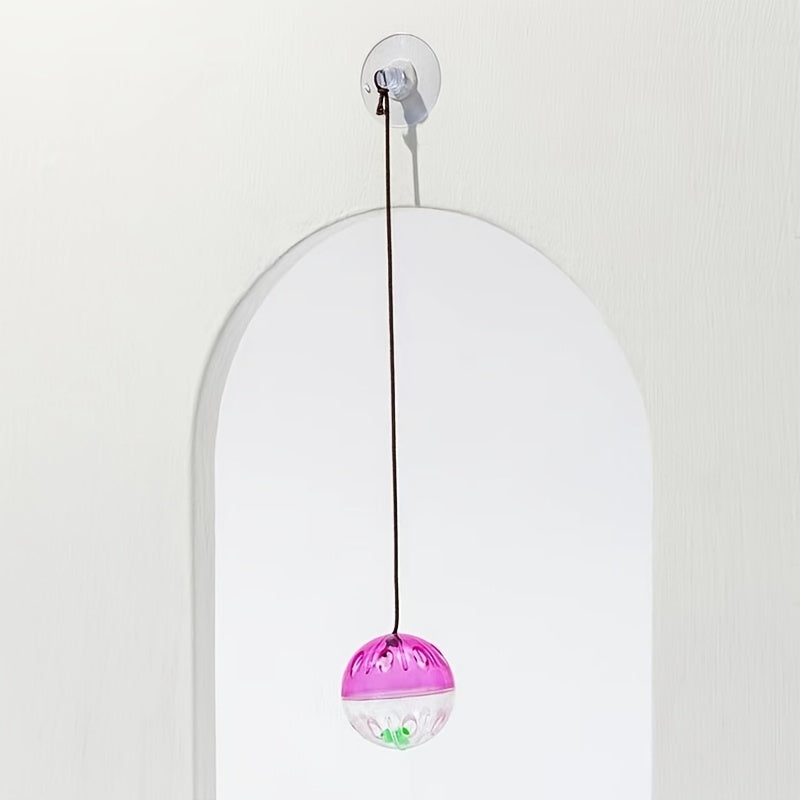 Vacuum Bell Bouncy Ball Pet Supplies Cat Toy Colorful Plastic Sound Bell Interactive Self-Entertaining Ball Random Color