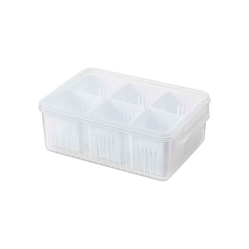 1pc Kitchen scallion storage box 6in 1 scallion ginger garlic fresh-keeping box refrigerator fruit food fresh-keeping drain box
