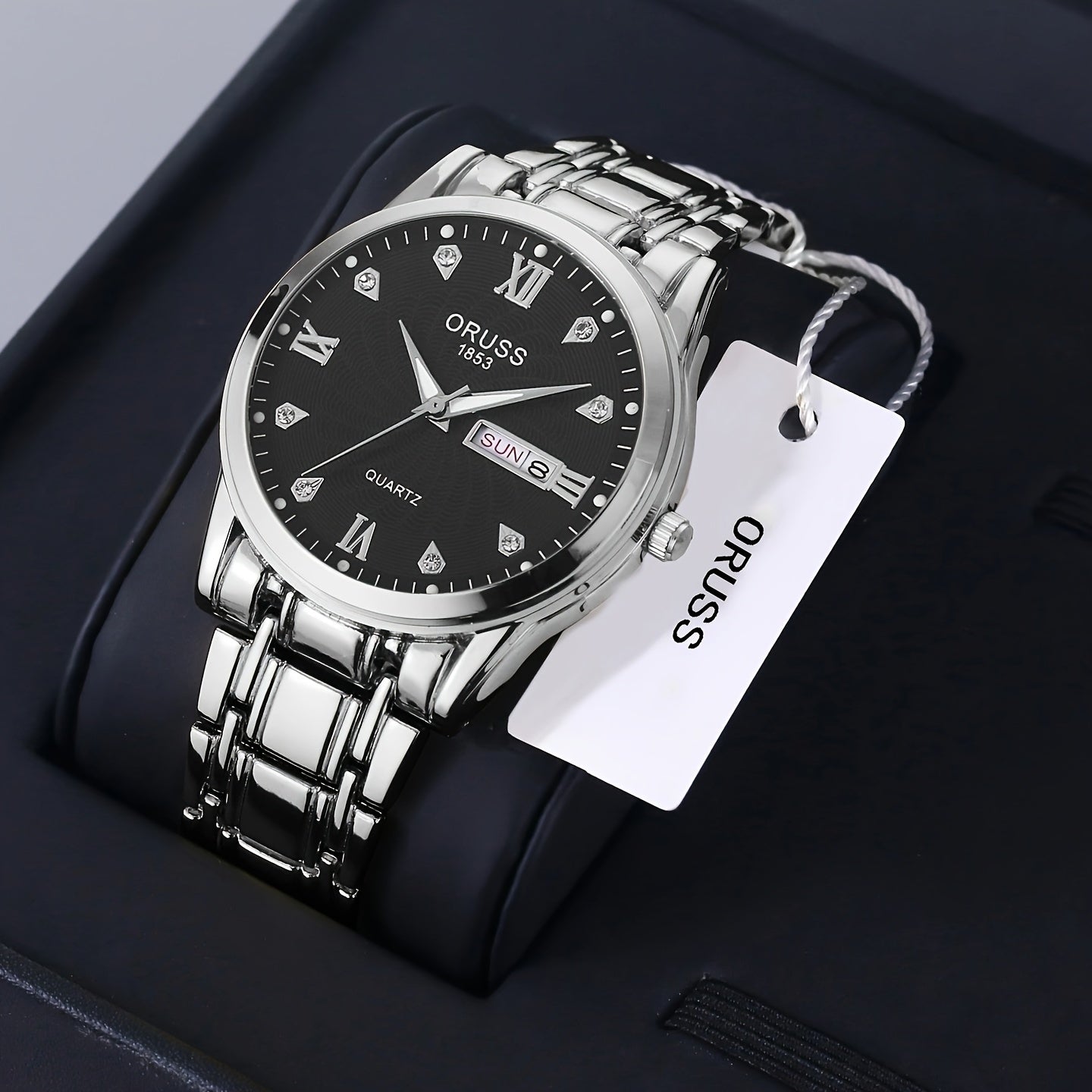 1pc Men's Round Waterproof Luminous Quartz Watch, Wristwatch, Ideal choice for Gifts