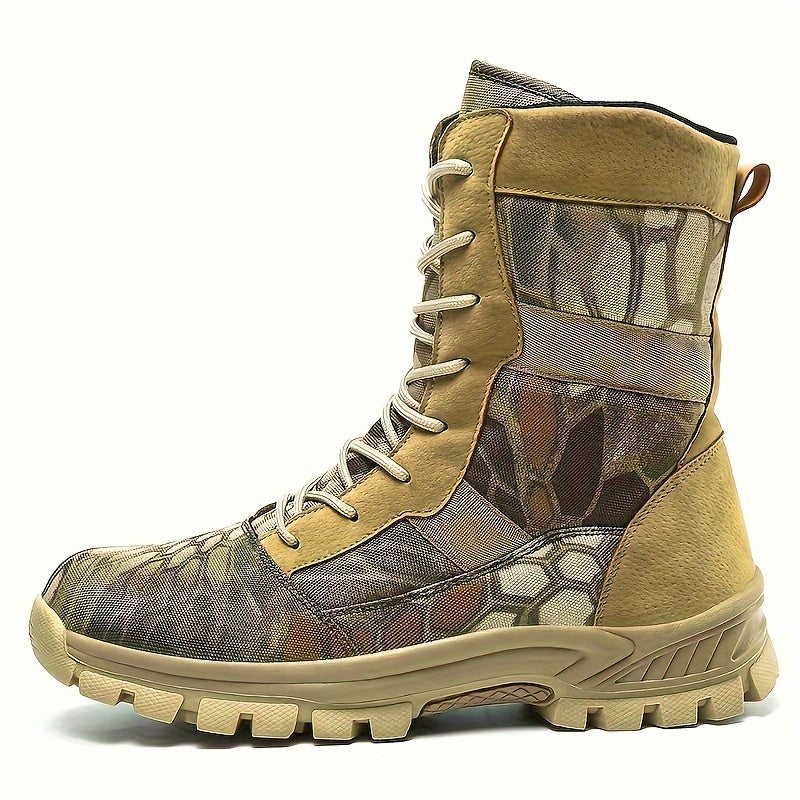 Extra Large Couple Autumn And Winter New High Barrel Women's Mountaineering Boots, Thick Sole, Anti Slip And Wear Resistant, Long Barrel, Training Shoes, Men's Shoes, Hiking Shoes