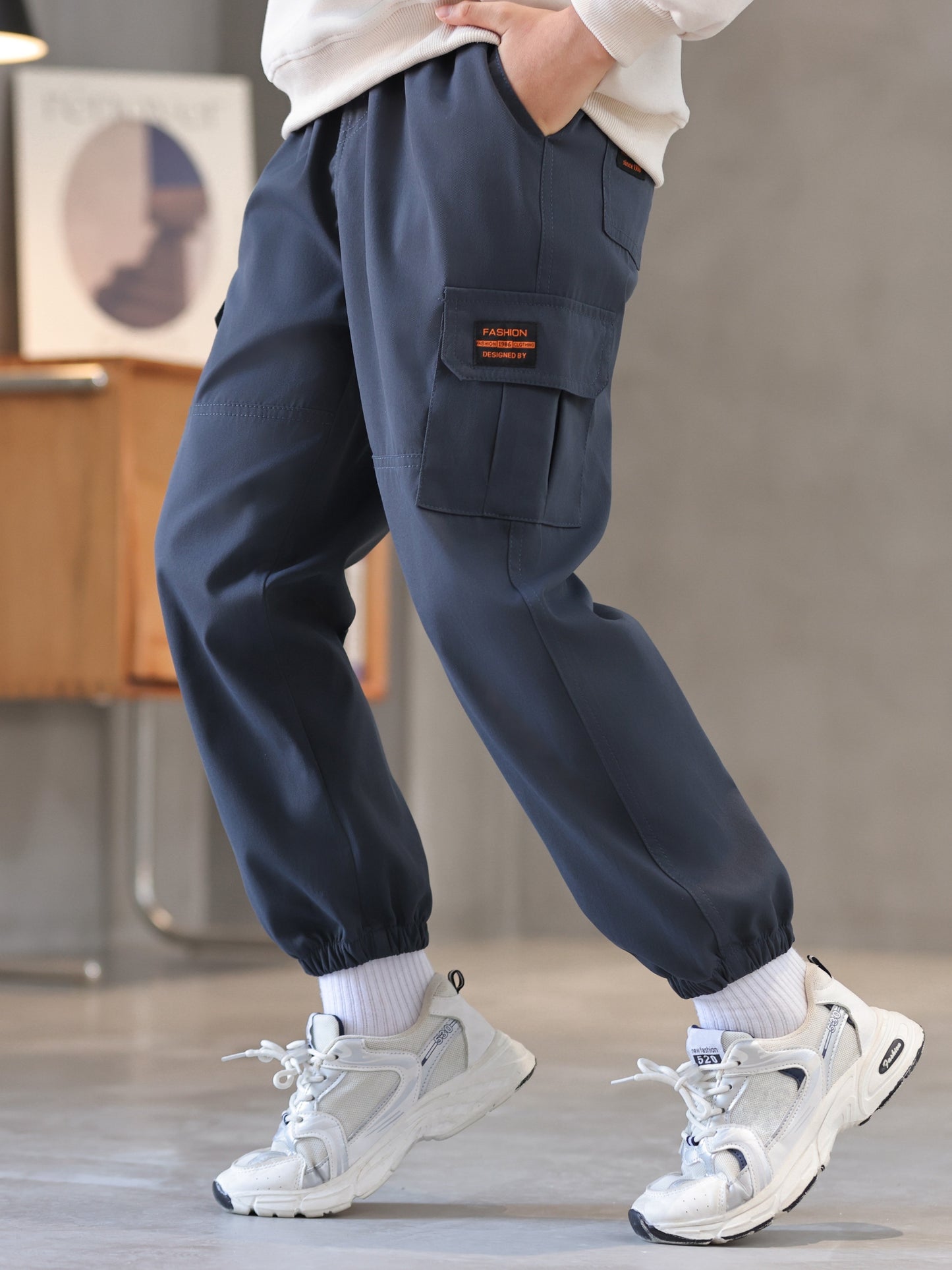 Boys Cargo Trouser Joggers, Kids Autumn & Spring Clothes