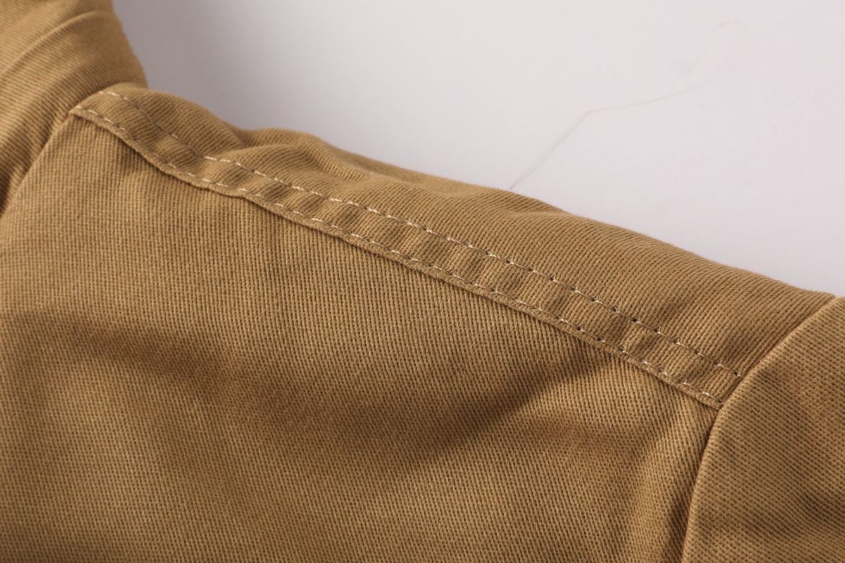 New Men's Fashion Warm And Thick Lamb Woolen Fleece Bomber Jacket Casual Tooling Zipper Hooded Windbreaker Jacket For Winter