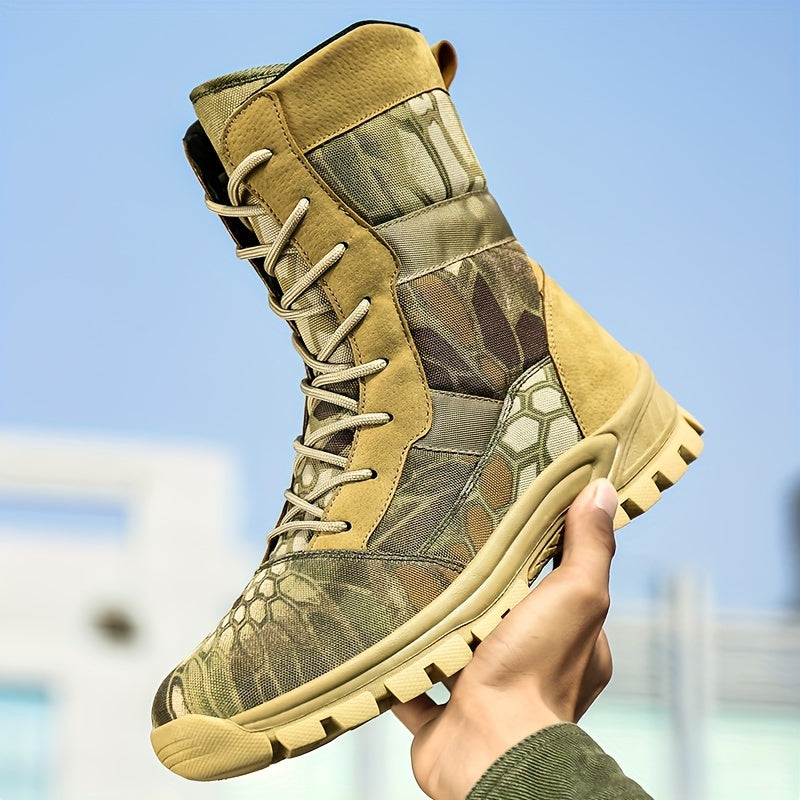 Extra Large Couple Autumn And Winter New High Barrel Women's Mountaineering Boots, Thick Sole, Anti Slip And Wear Resistant, Long Barrel, Training Shoes, Men's Shoes, Hiking Shoes