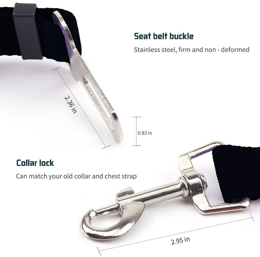 1pc Car Pet Dog Cat Adjustable Vehicle Safety Seatbelt Seat Belt Harness Lead