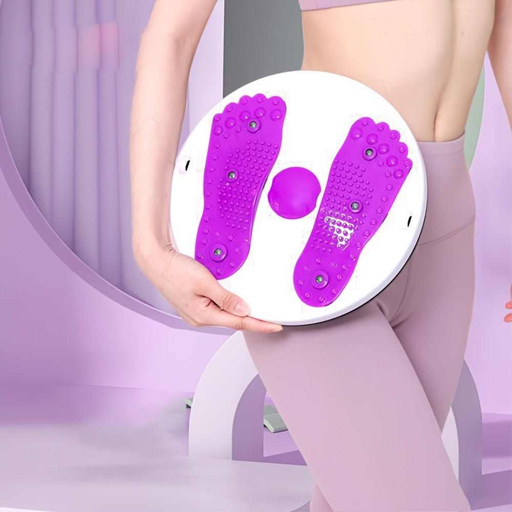Waist Twisting Disc With Handles, Trims Waist Arms Hips And Thighs Waist Training Foot Massage Plate With 6 Magnets Fitness Twister Workout Home Gym Body Building Fitness Equipment