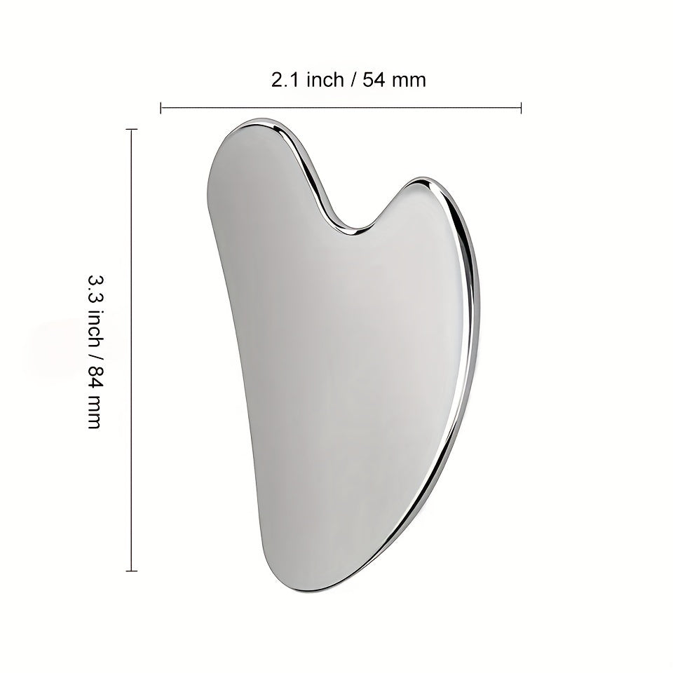 Premium Stainless Steel Gua Sha Facial Tool - Durable Metal Massage Board for Face and Body, Includes Exquisite Gift Box