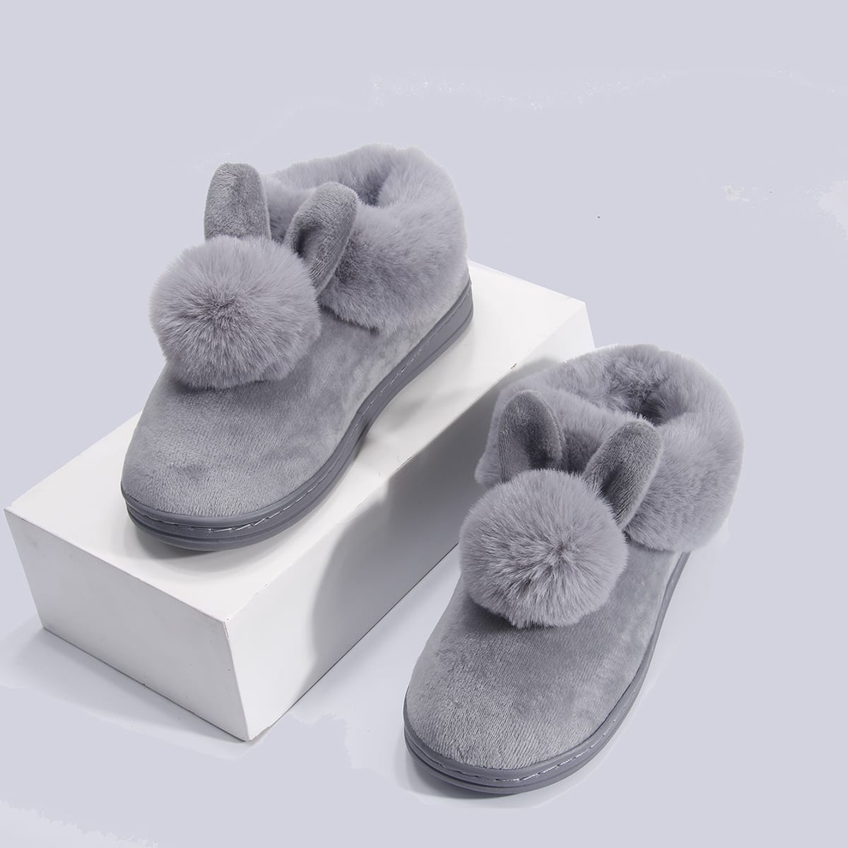 Cute Rabbit Plush Slippers - Soft, Warm, and Cozy Ladies Indoor Shoes for Home, Perfect for Relaxation and Lounging - Comfortable, Breathable, and Anti-Slip Sole Design