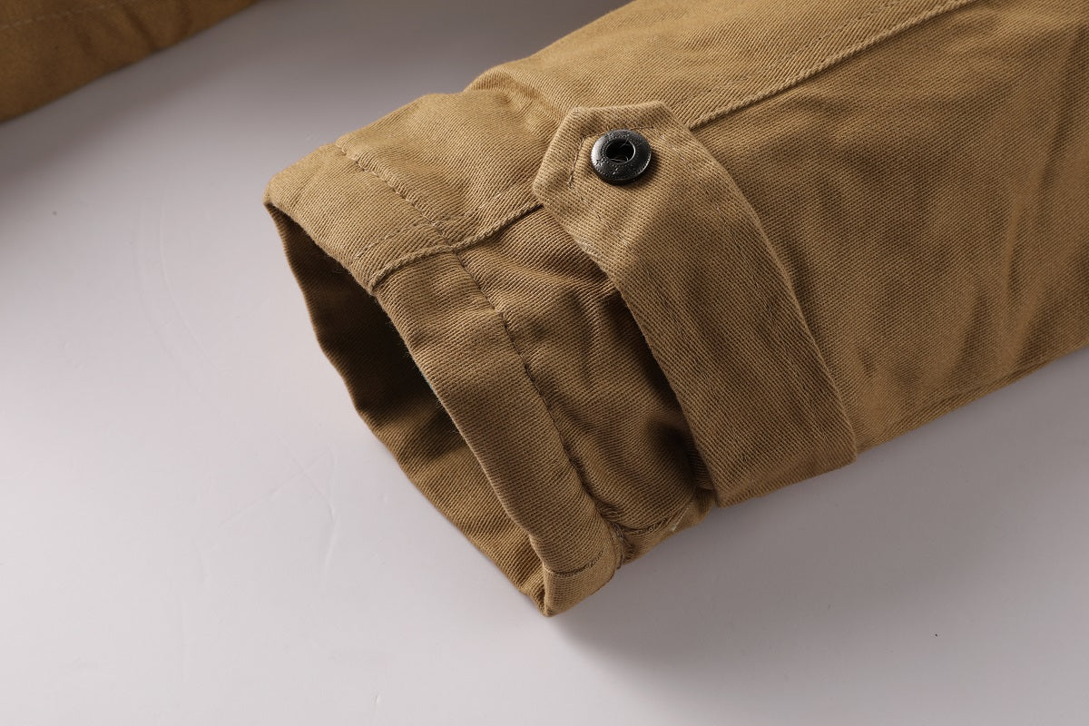 New Men's Fashion Warm And Thick Lamb Woolen Fleece Bomber Jacket Casual Tooling Zipper Hooded Windbreaker Jacket For Winter