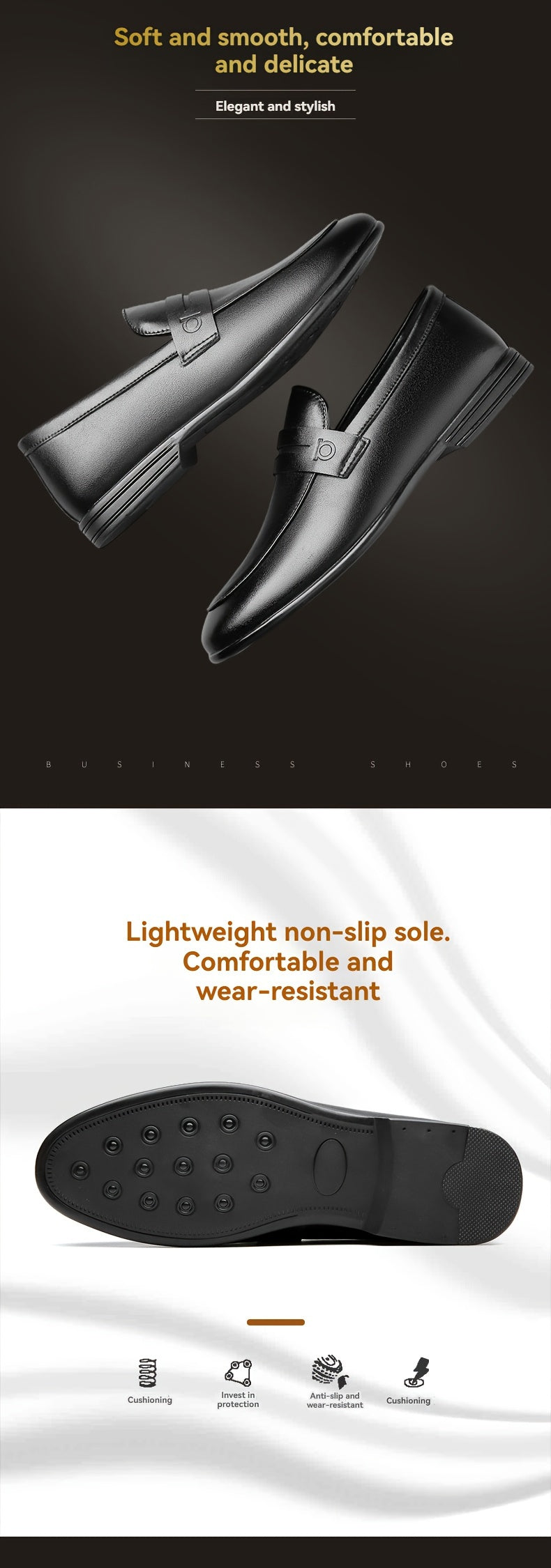 Fashionable Business Classic Retro Men's Shoes Formal Slip-on Formal Shoes Men's Oxford Shoes High Quality Men's Loafers
