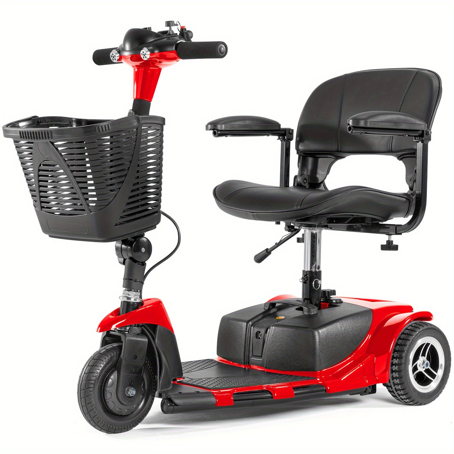 BMBMT 3 Wheel Electric Mobility Scooter With Basket And Light, High-Performance Folding Electric Scooter, Mobility Scooter Foldable For Adults, 20 Km Long Range, Maximum Speed 6km/h, Motor Power-180W
