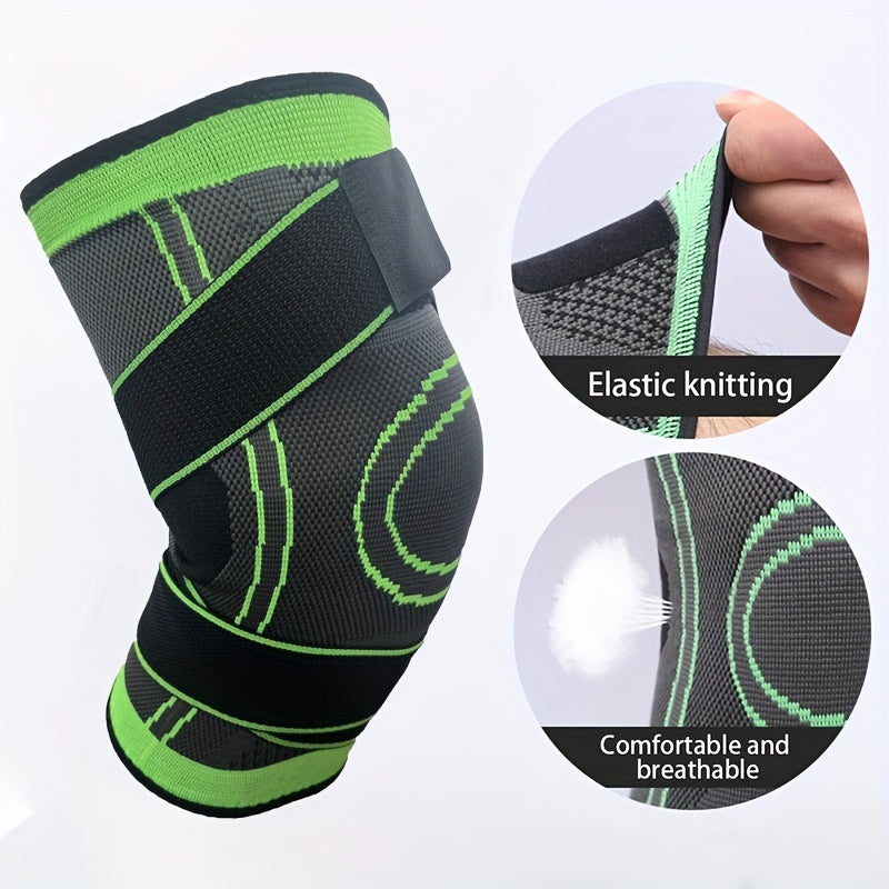 1pc Premium Strap Knee Pad - Knee Braces for Men and Women - Outdoor Sports Fitness Equipment for Cycling, Walking, and Hiking - Pressure-Relieving Protective Gear with Adjustable Strap for Comfortable Wear
