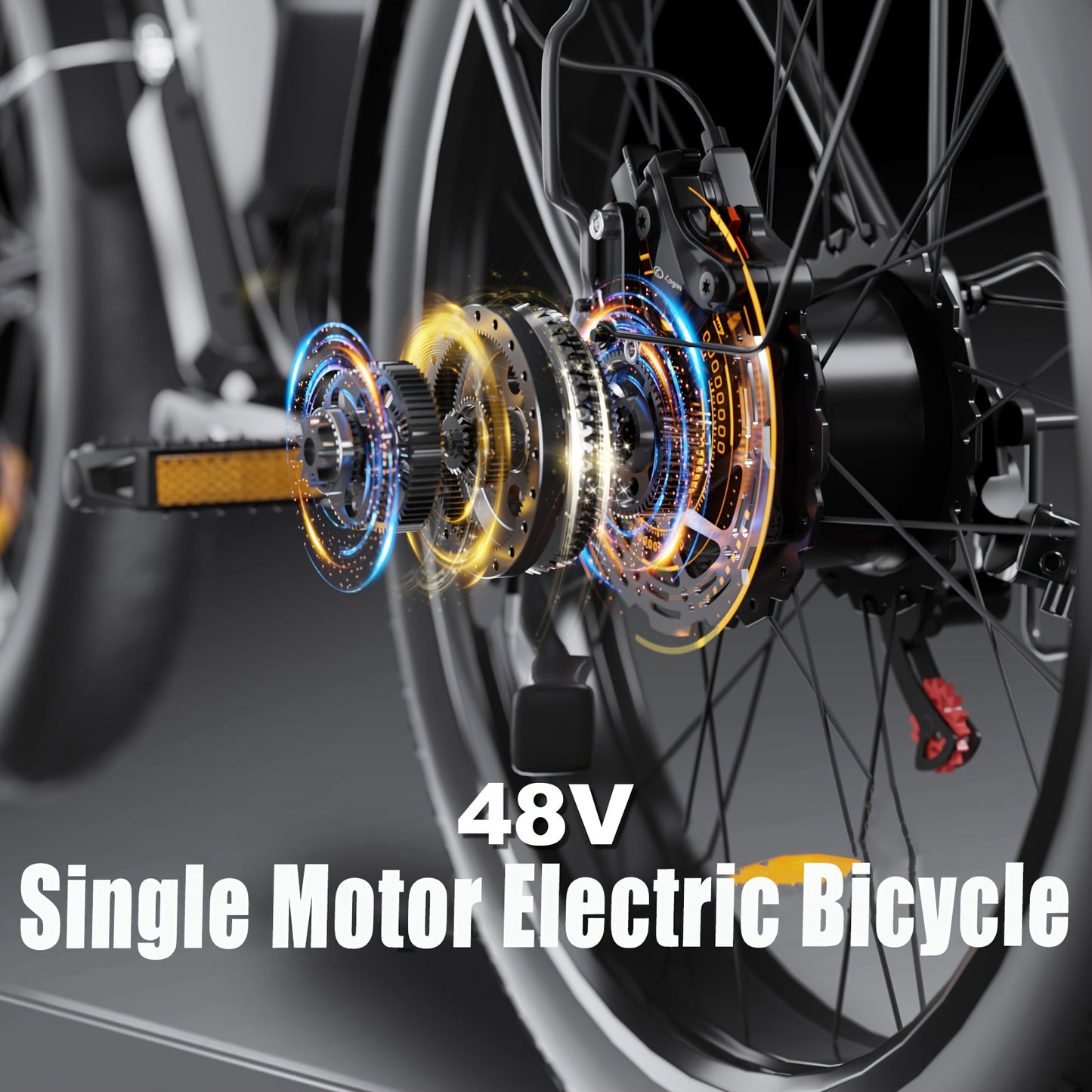700W Electric Bike For Adults, 20mph Electric Mountain Bike With 48V 16Ah Removable Larger Battery, Single Motor Electric Bicycle For Adults, 26''x 4.0 Fat Tire E Bike 7-Speed, Hydraulic Brakes, Electric Mountain Bike, Electr