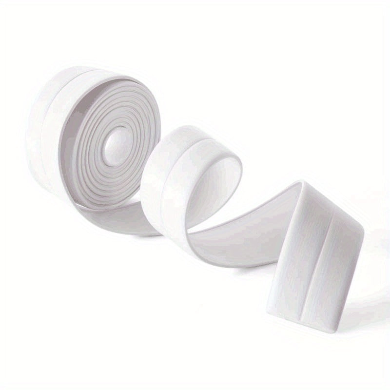 1pc Premium Waterproof Caulk Strip - Quick Install Self-adhesive Tape for Kitchen & Bathroom - Durable Anti-mildew Sealer with Edge Guard, Anti-Scratch Protection - Modern Design, Long-lasting Solution