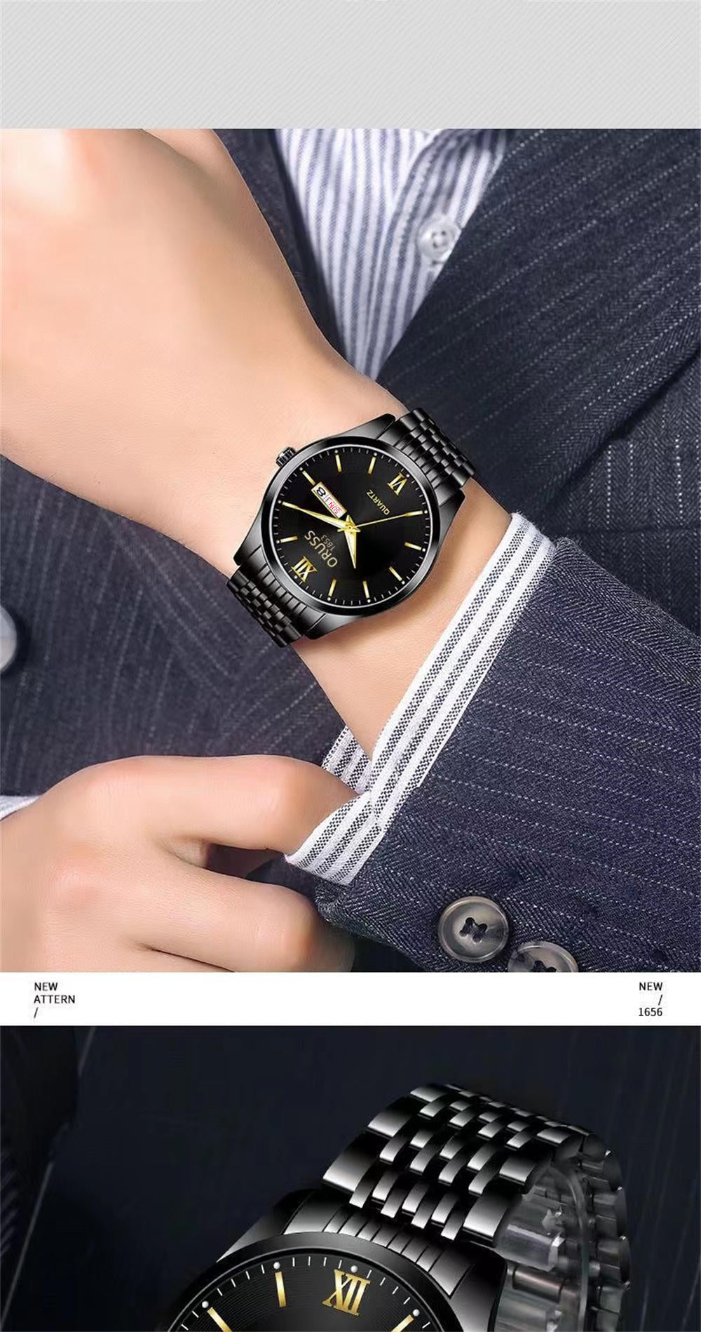 Men's Watch Glow-in-the-dark Waterproof Calendar High-grade Handsome Fashion 2022 New Trend Steel Watch, Ideal choice for Gifts