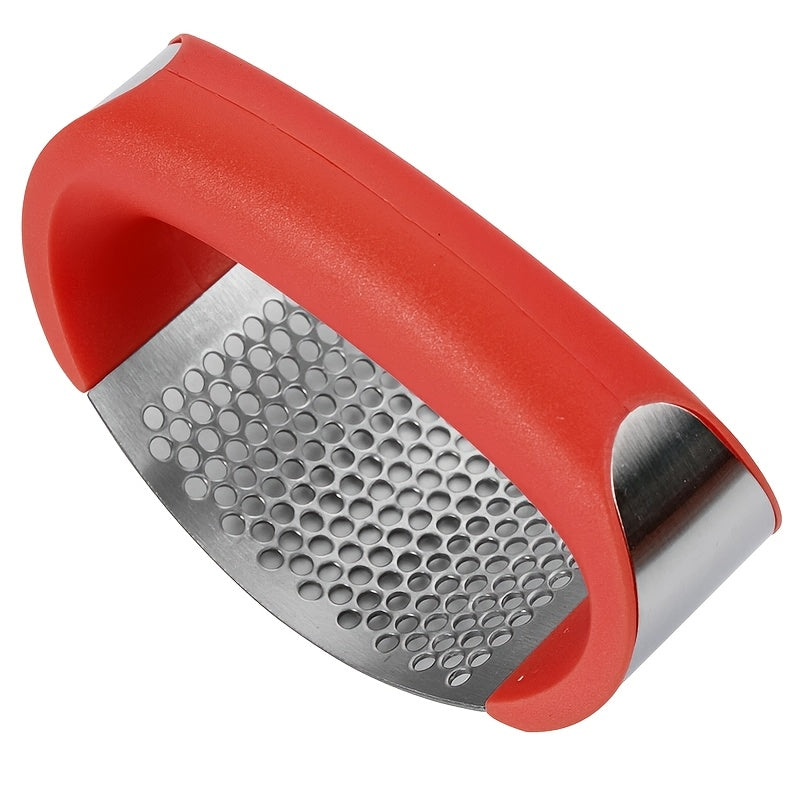 1pc, Garlic Press, Stainless Steel Garlic Press, Rocker Metal Garlic Mincer, Washable Garlic Crusher, Kitchen Garlic Chopper, Garlic Masher, Kitchen Stuff, Kitchen Gadgets Kitchen Accessories