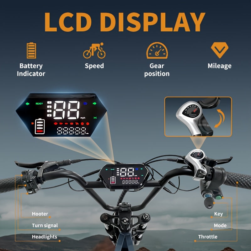Folding Electric Bike - Powerful Motor, Fast Speed, 14-inch Tires, Commuter-friendly, Light Weight, Long-lasting Battery