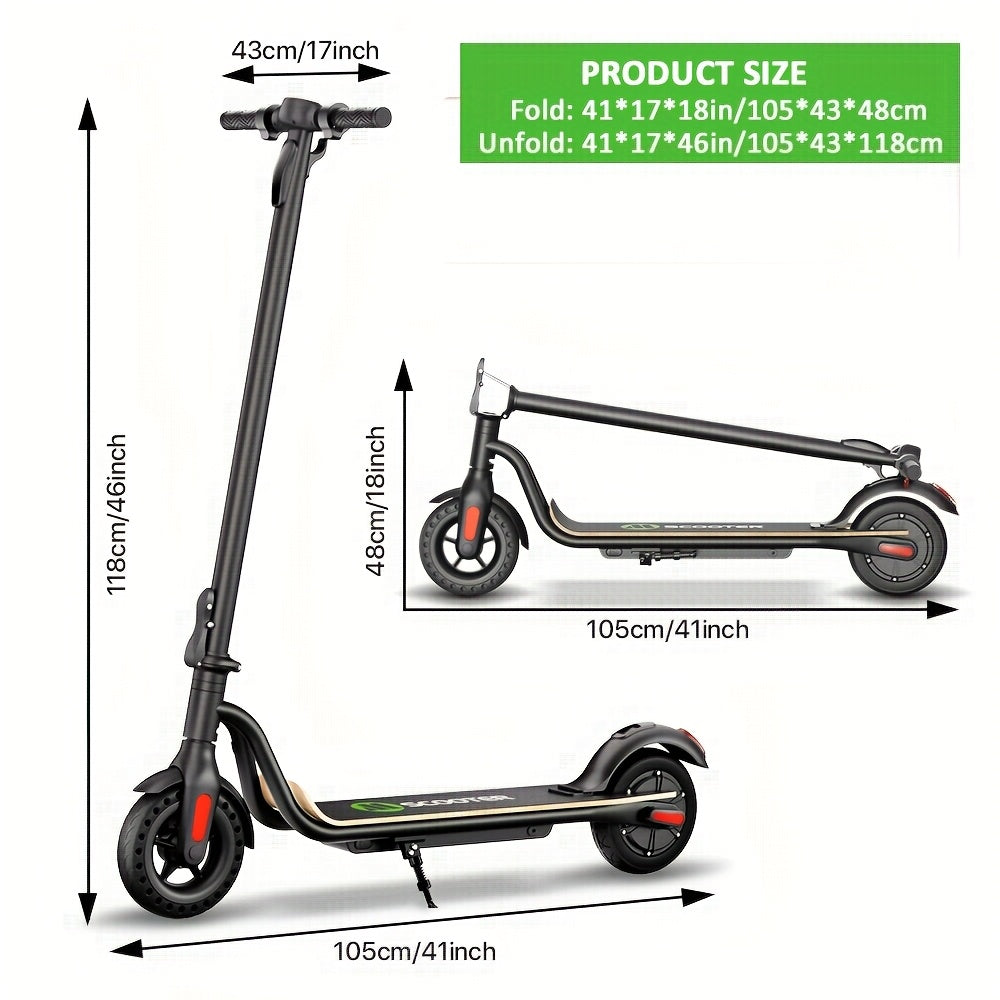 MEGAWHEELS S10 Lightweight & Foldable Electric Scooter With 8" Solid Wheels, Wood Pedal, 7.8AH Battery, Supports 25km/h Max Speed, 3 Speed Modes And 18-22km Long Range, The Electric Motor Scooter Is A Perfect Choice As Christ