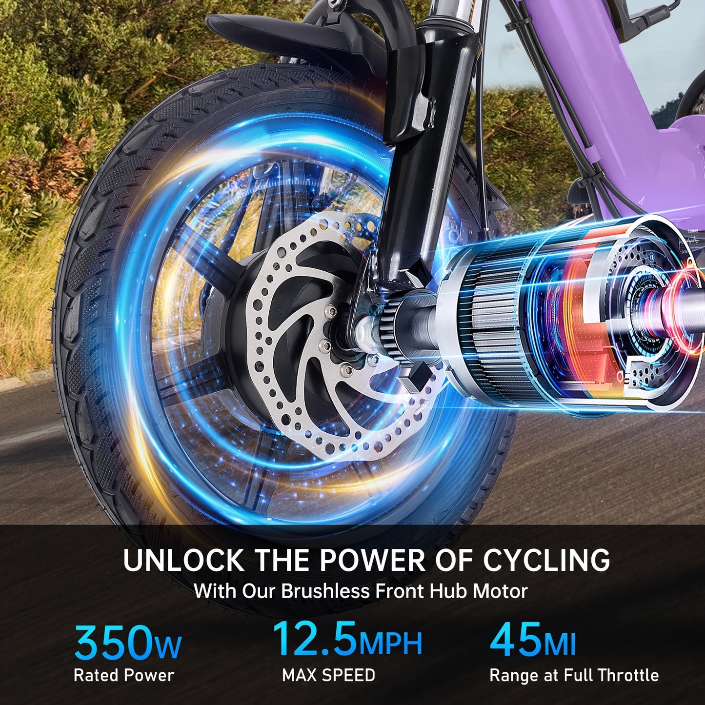 Electric Tricycle for Adults, 350W Folding Electric Trike, 3 Wheel Electric Bike with 480Wh Removable Battery, Ebike with Double Seat and Large Basket
