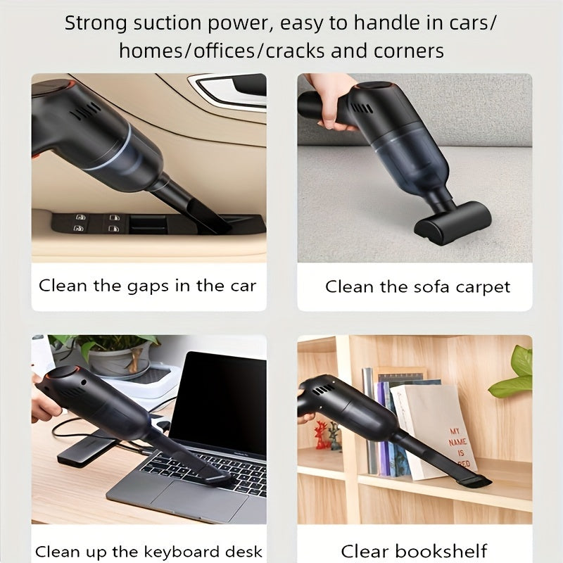 Mighty Wireless Car Vacuum Cleaner - Cordless Convenience, Powerful Suction for Quick Cleanups - Portable, Mini Design for Car & Home, Pet Hair Eraser